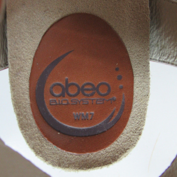 Abeo Biosystem Sandals Womens 7M Brown Leather Comfort Shoes Chunky Heel Y2K 00s - Picture 2 of 13